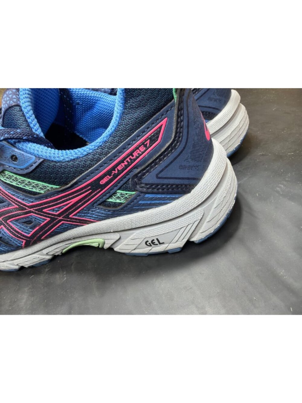 ASICS Gel-Venture 7 Womens Size 9 Blue Pink Trail Running Shoes 1012A476 - Picture 6 of 9